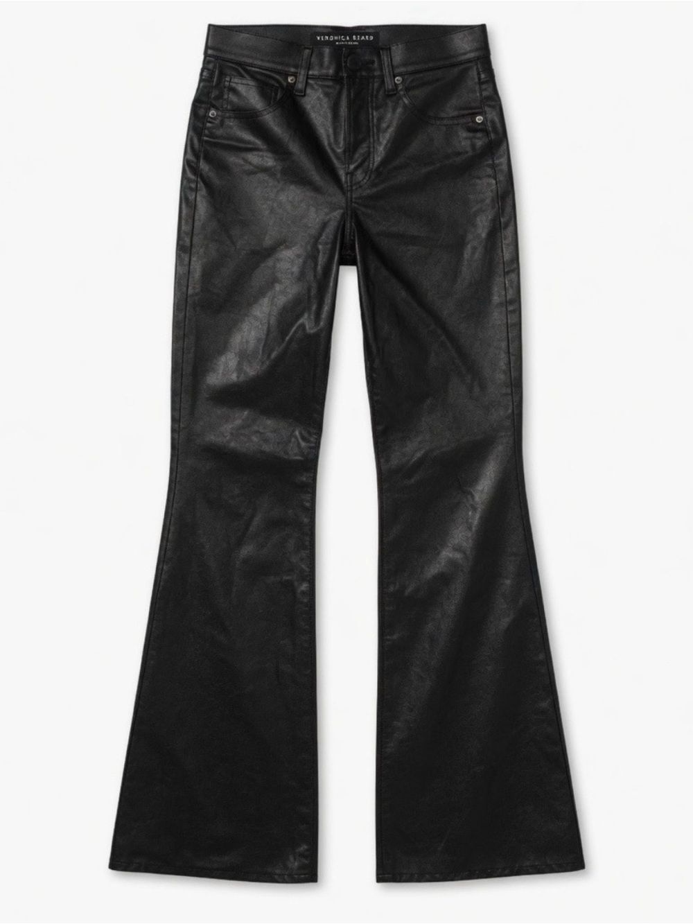 Veronica Beard Beverly Skinny
Flare High Rise Black Faux Leather Flare Jeans